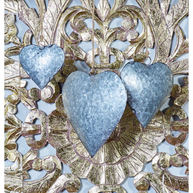 Cole & Grey 3 Piece Metal Heart Wall Décor Set & Reviews Wayfair.ca